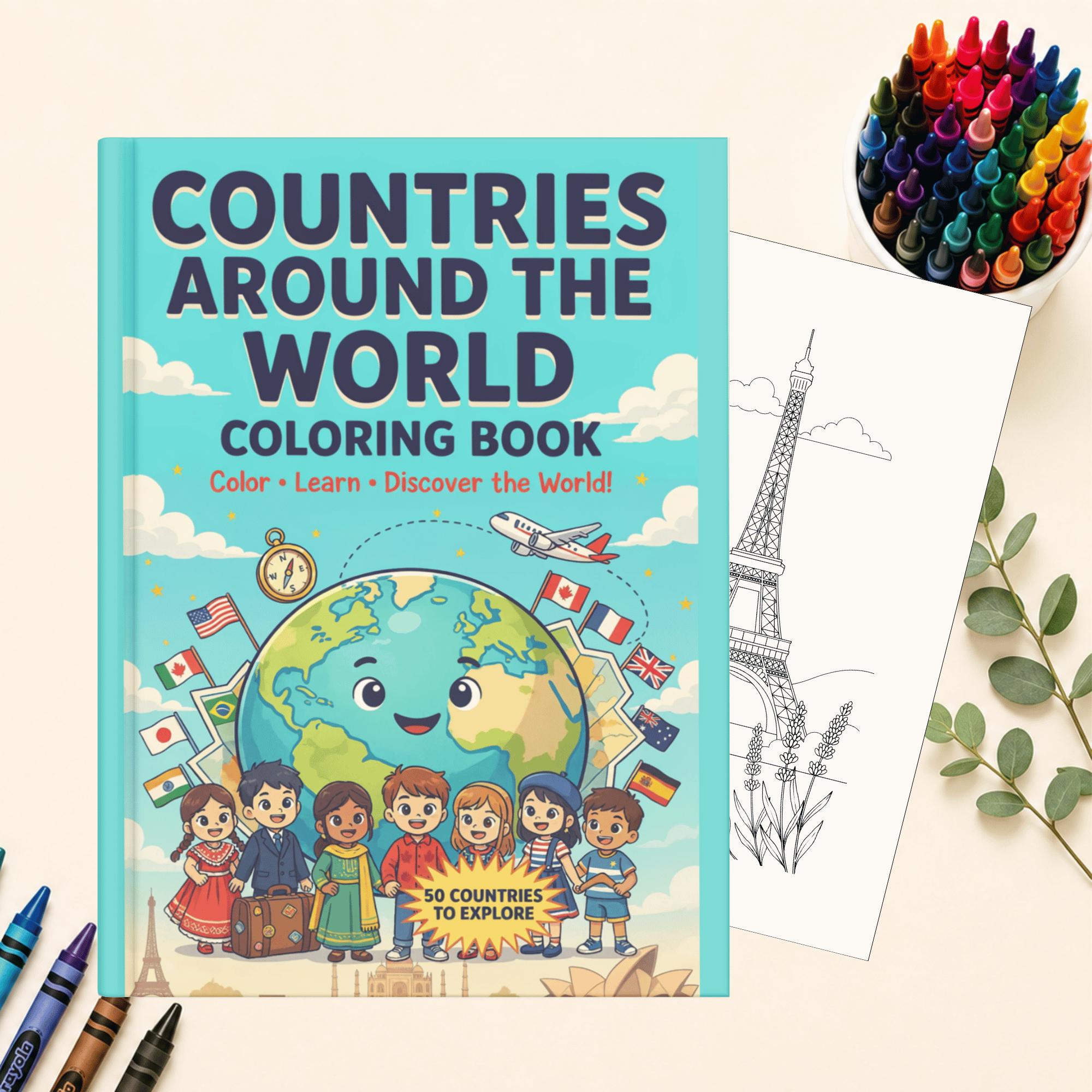 Countries Around the World Coloring Pages for Kids | World Geography Worksheets | Countries & Cultures Homeschool Printable - II