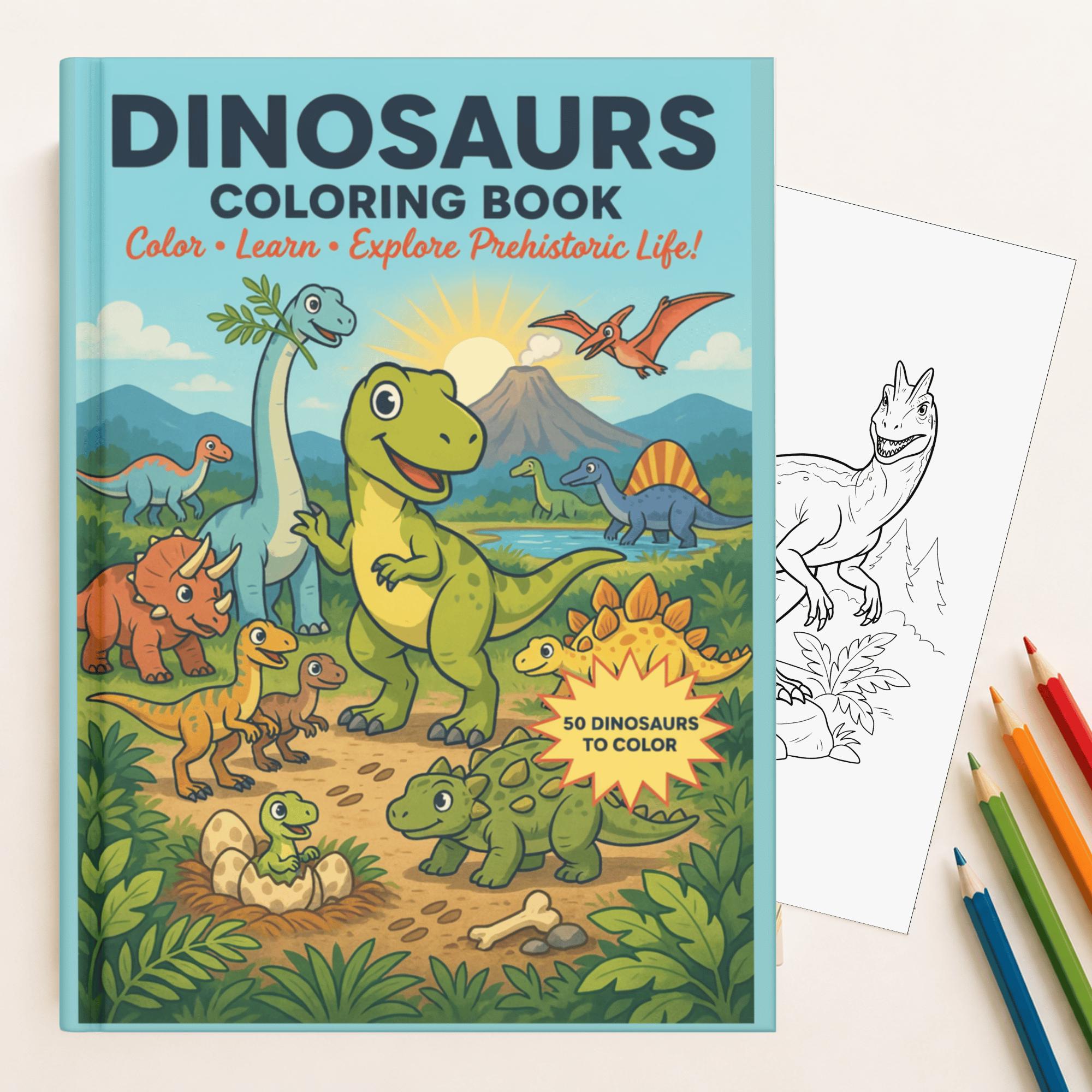 Dinosaur Coloring Pages for Kids | Printable Dinosaur Activity | Preschool Worksheets | Homeschool Early Finishers - II