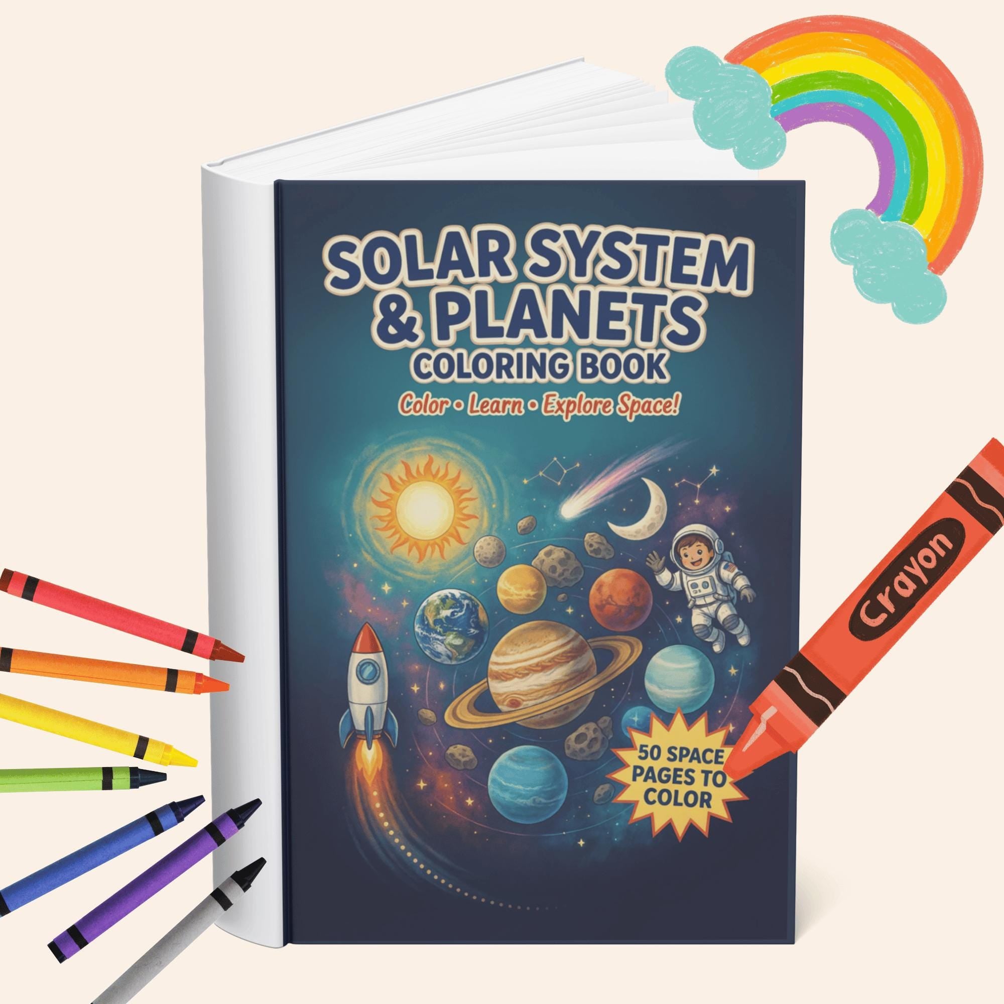 Solar System Coloring Pages for Kids | Planets Printable Worksheets | Space Science Homeschool Activity | Classroom STEM - II