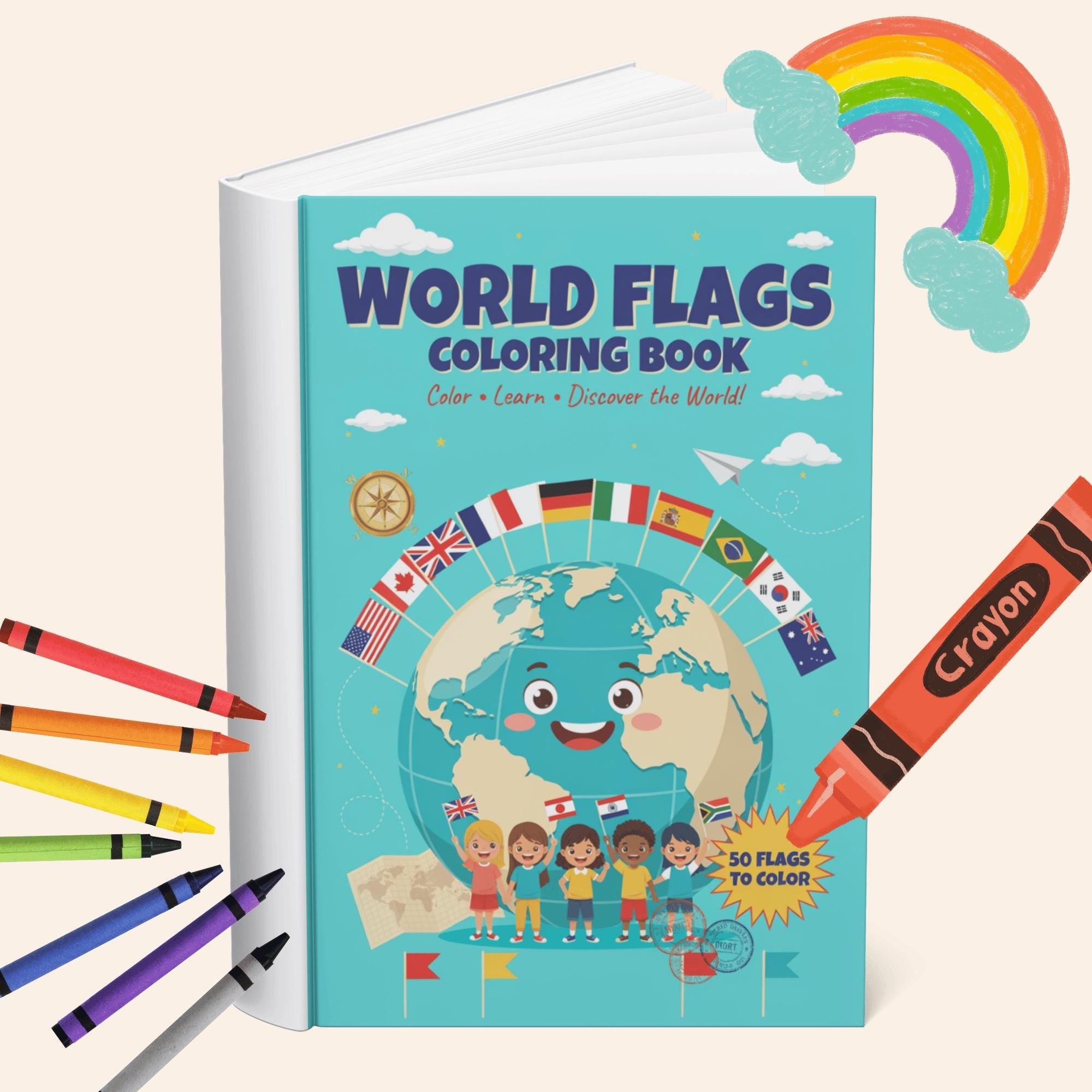 World Flags Coloring Pages for Kids | Flags of the World Printable | Countries Geography Worksheets | Homeschool Activity - II