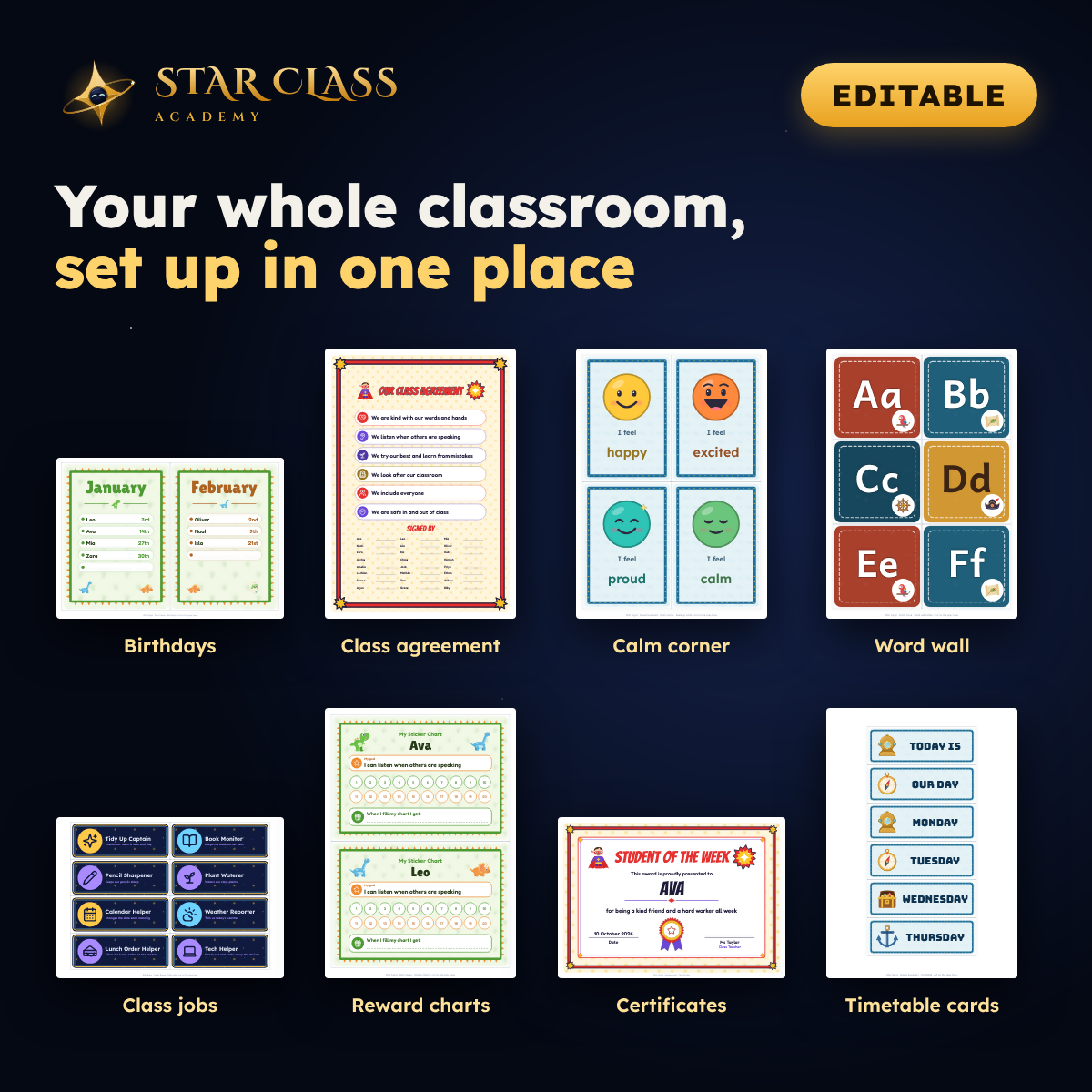 Space, Dinosaur, Superhero & Pirate Classroom Decor Pack | Prep to Year 6