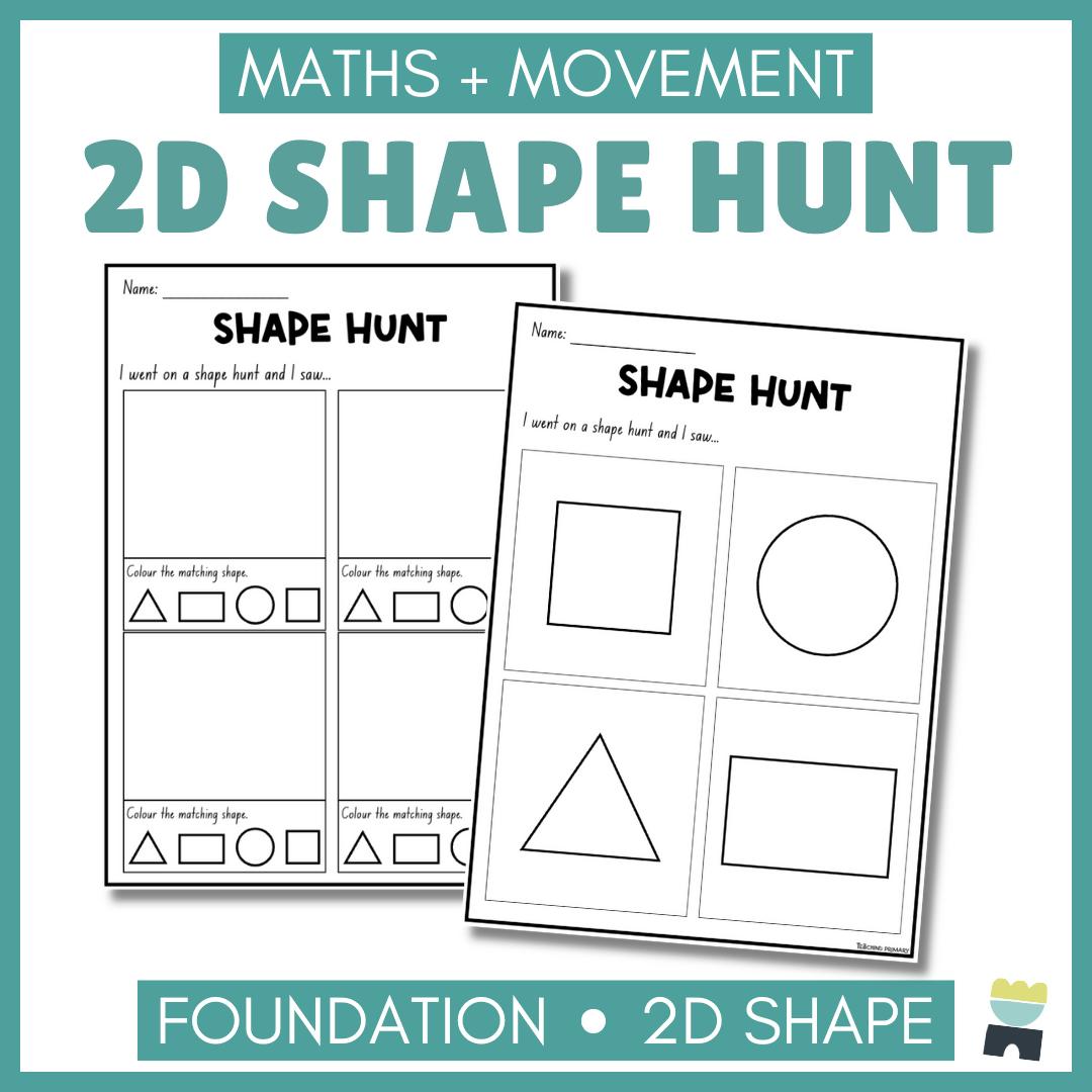 2D Shape Hunt Follow Up Activity | Foundation | Kindergarten | Grade 1