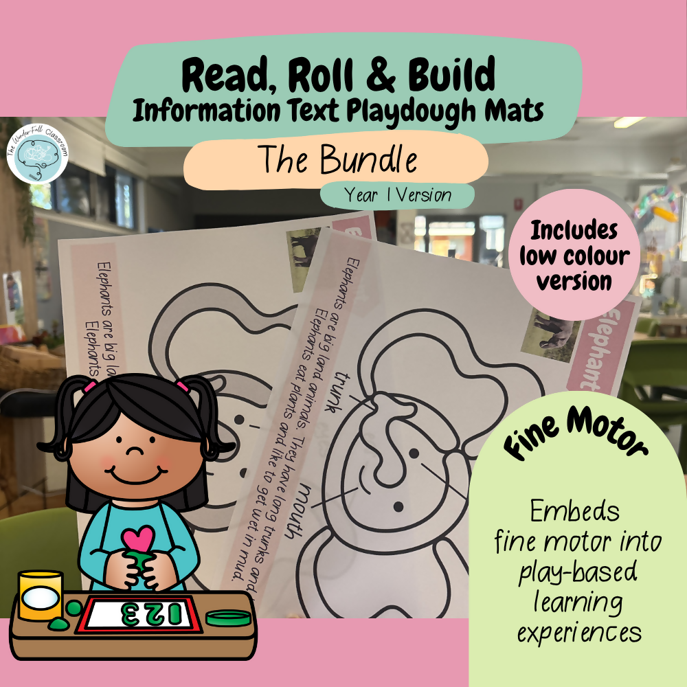 Information Playdough Mats BUNDLE | Year 1 | Farm & Zoo Animals