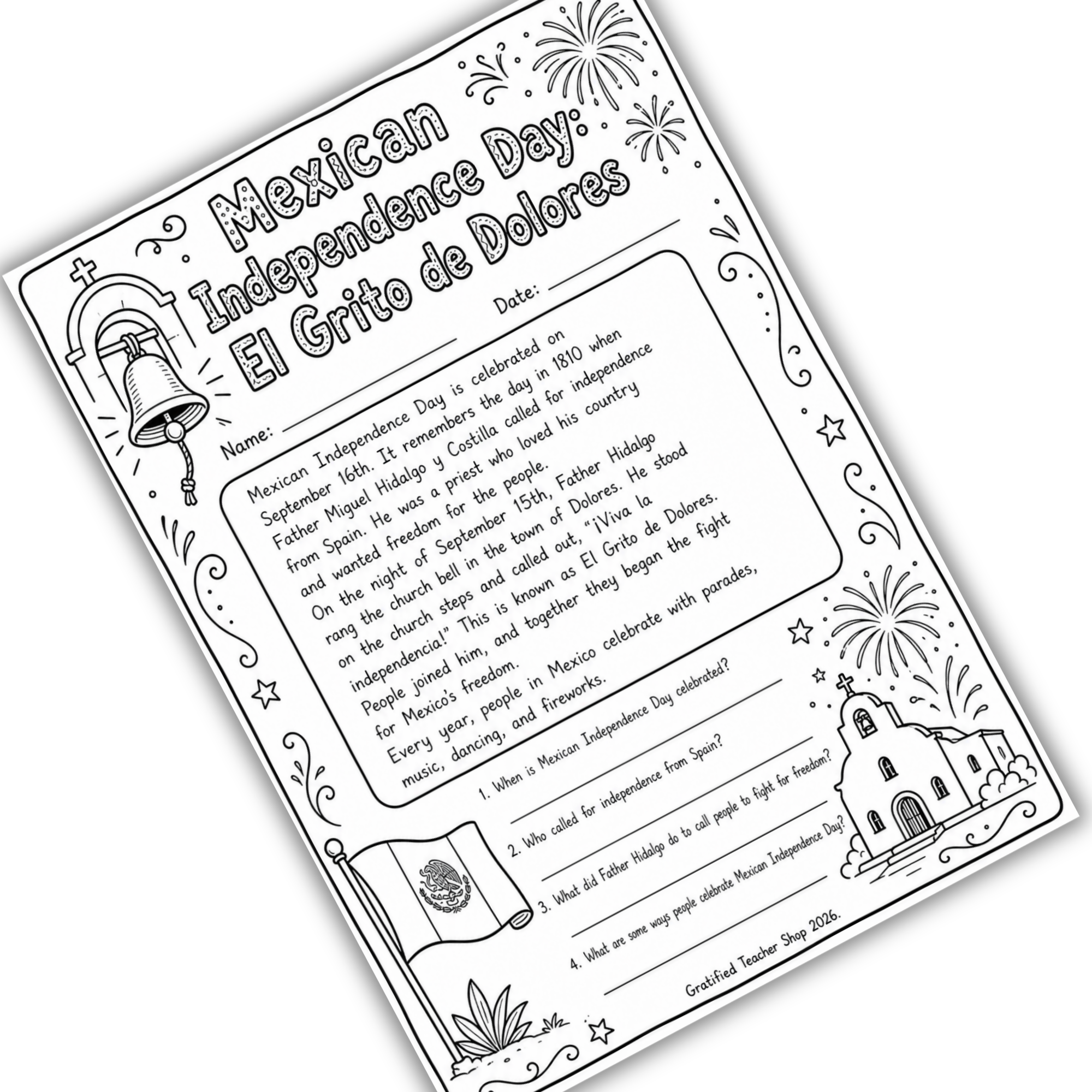 Hispanic Heritage Month Worksheets Bundle - 100 No-Prep Activities for 2nd-5th Grade