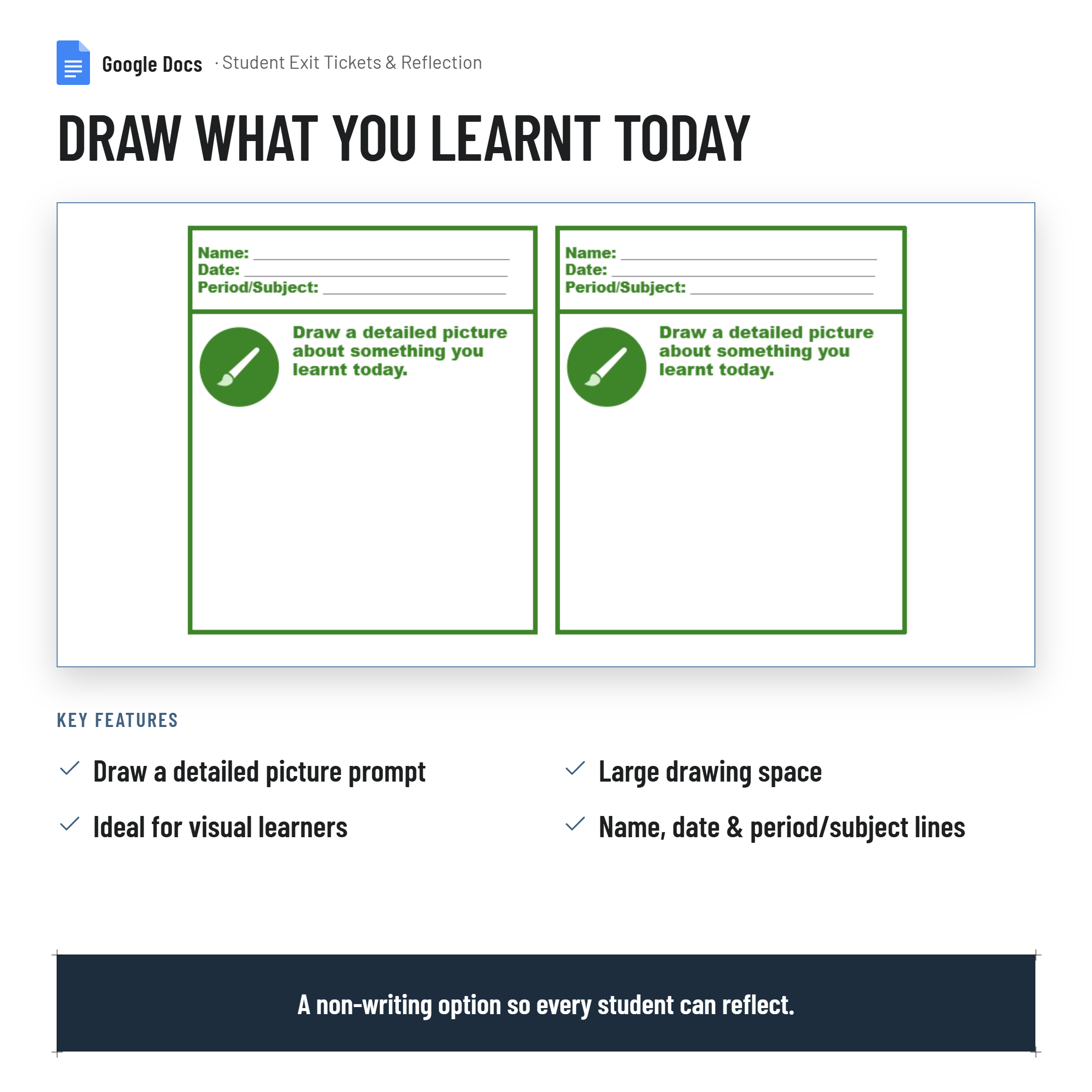 Student Exit Tickets & Reflection Passes | Formative Assessment Tools| Google Docs