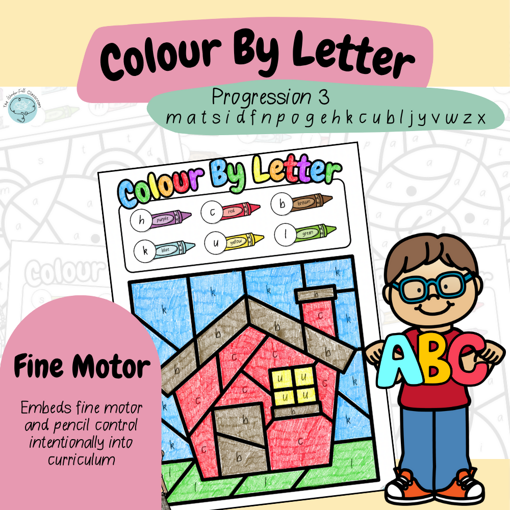 Colour by Letter - matsidfnpogehkcubljyvwzx | Letter Recognition | Print & Go