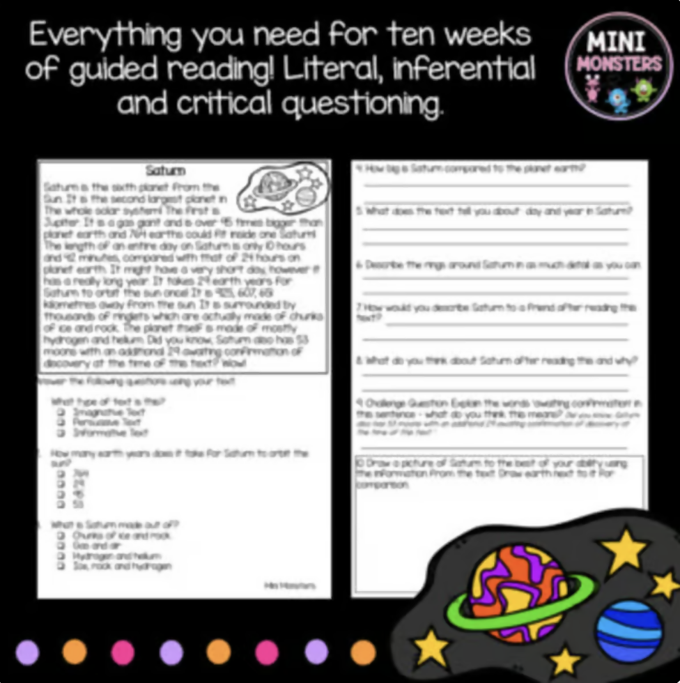 Reading Groups Comprehension Passages and Questions | Year Three and Year Four | 10 Weeks | Narratives Persuasive Informative | Set 3