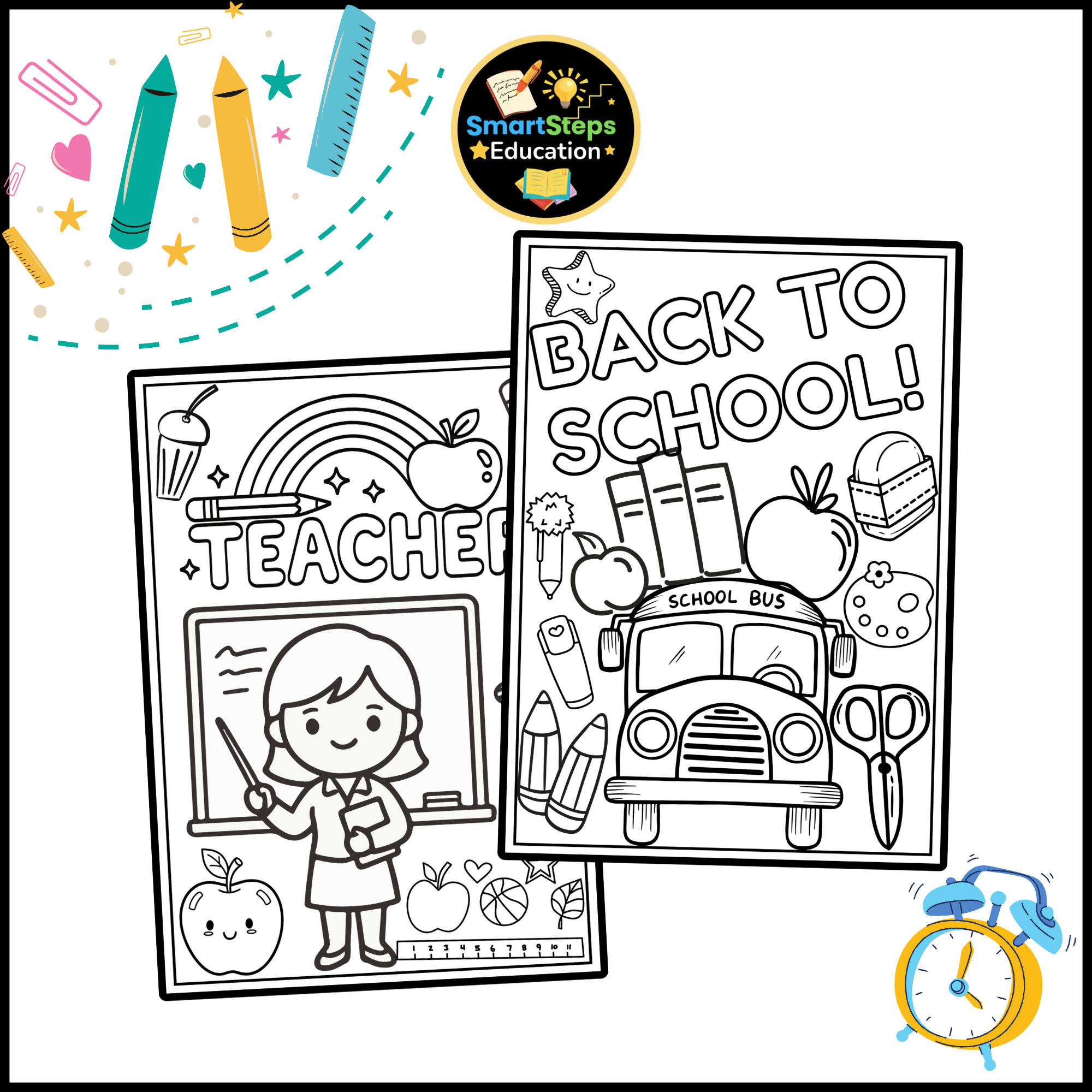 School-Themed Coloring Pages | Back To School Acivities