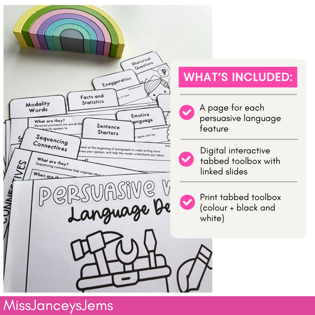 Opinion Writing Language Features & Devices I Interactive Persuasive Notebook