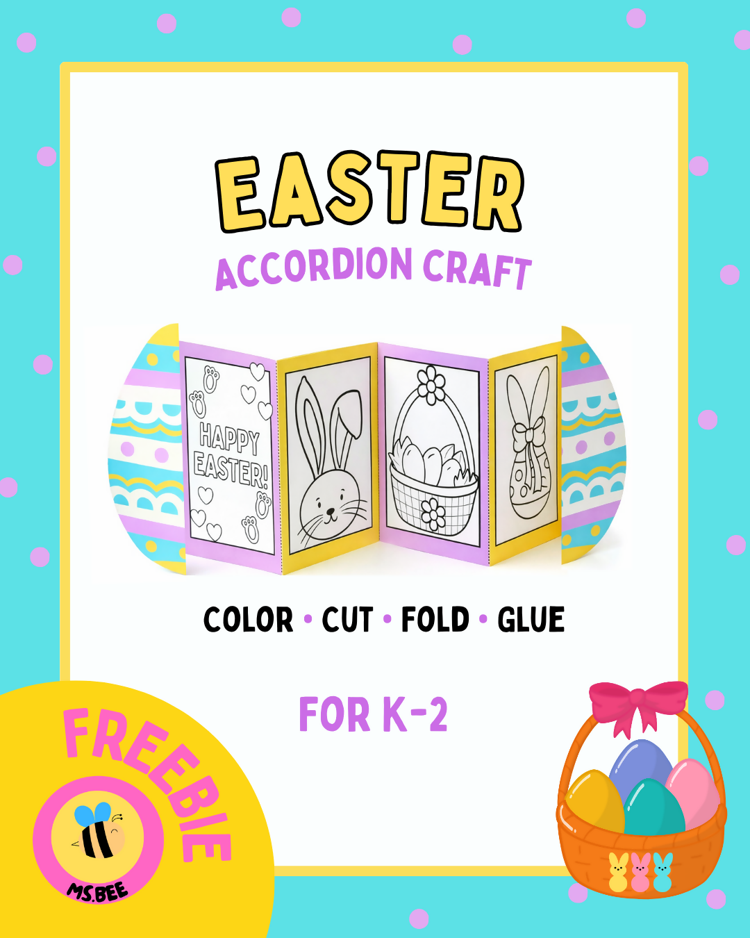 Easter Accordion Craft | Just Print and Go | FREE