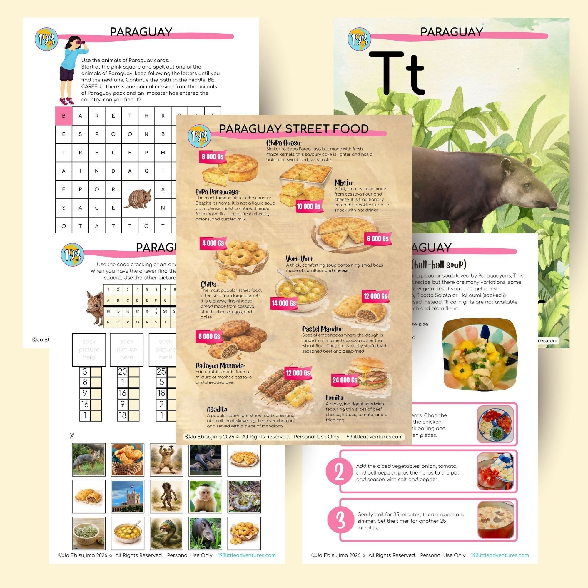 Paraguay Unit Study: Montessori Geography & Culture Activity Pack