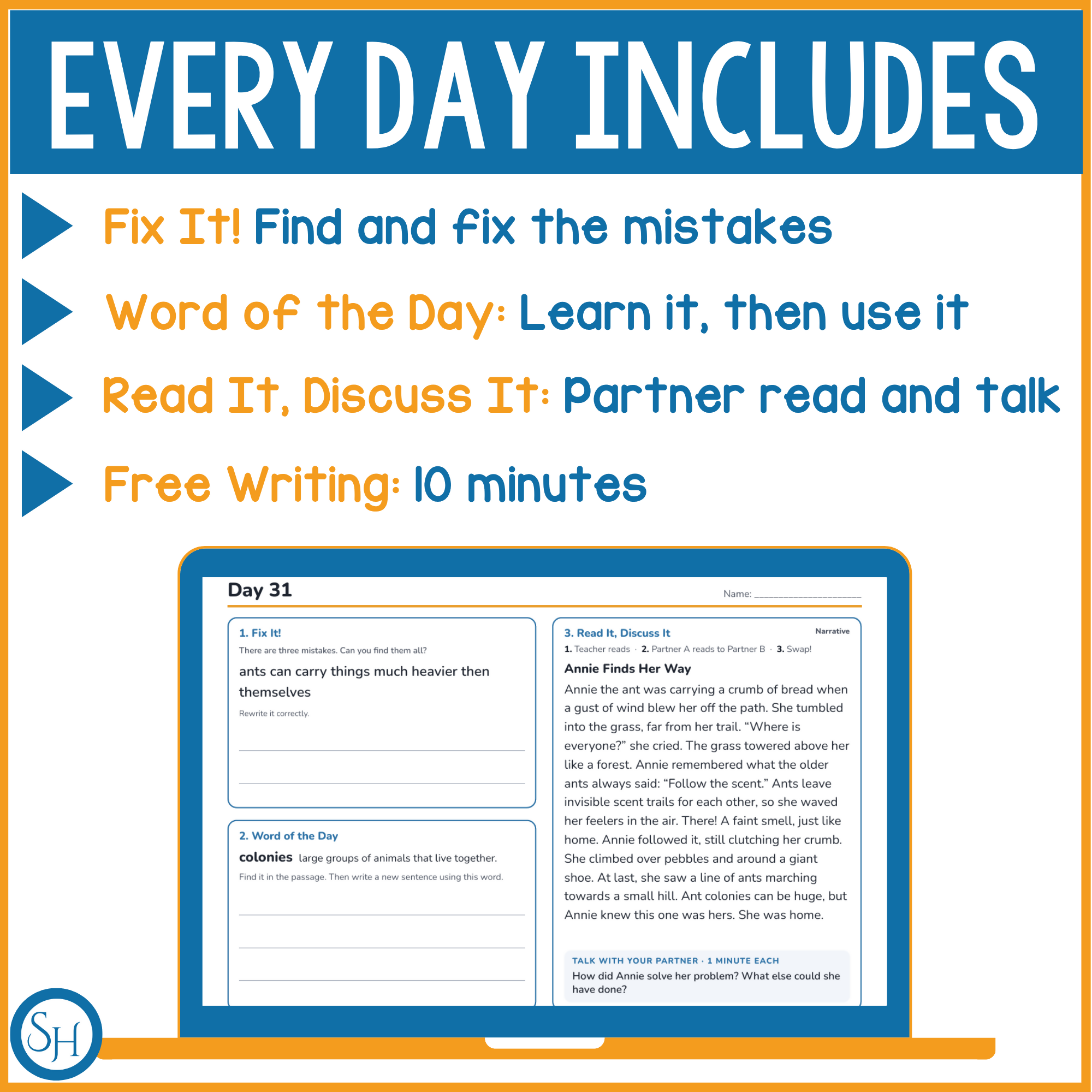 Daily English Warm-Ups Year 3 Set 1 | Bell Ringers | Morning Work