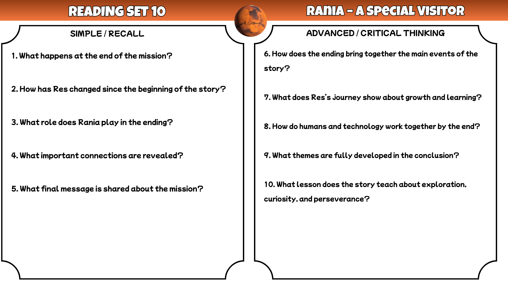 A Rover’s Story Comprehension Questions and Answer Key PDF | Jasmine Warga Novel Worksheets for Grades 4–6