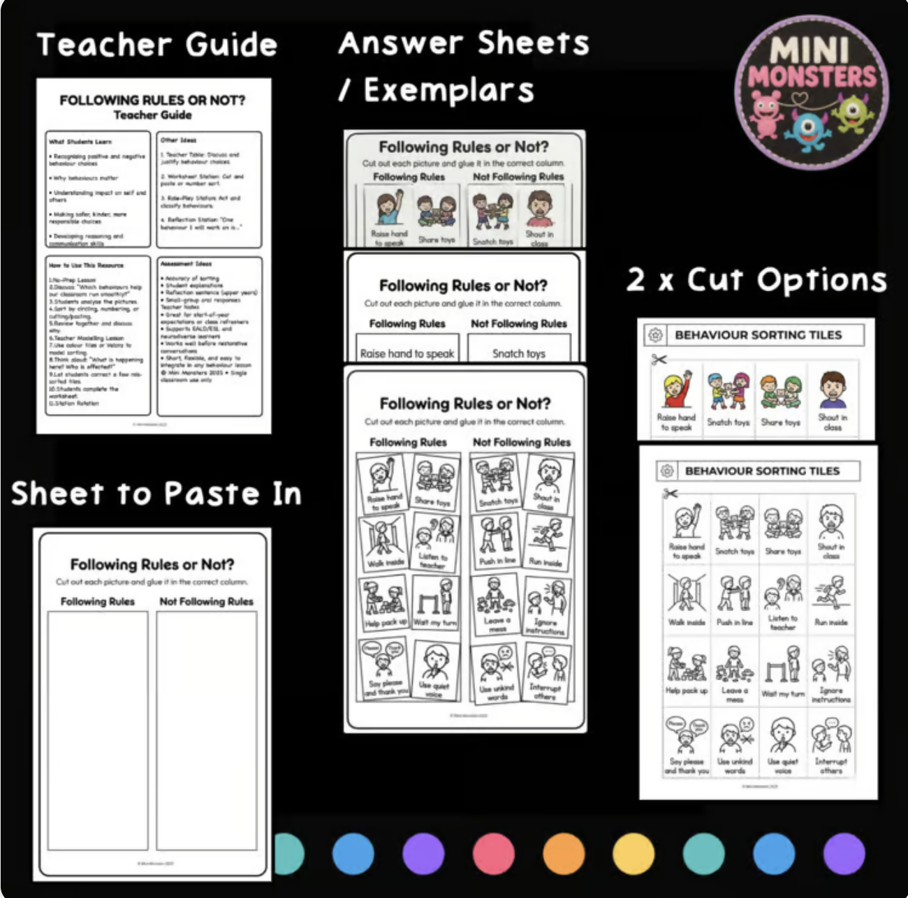 Following Rules Activities | Behaviour Worksheets & Cut-and-Paste Task | Foundation–Year 2 (Australian Curriculum)