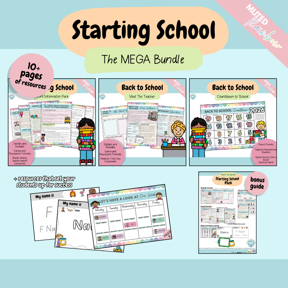 Multiple Colour Themes | The MEGA Starting School Bundle