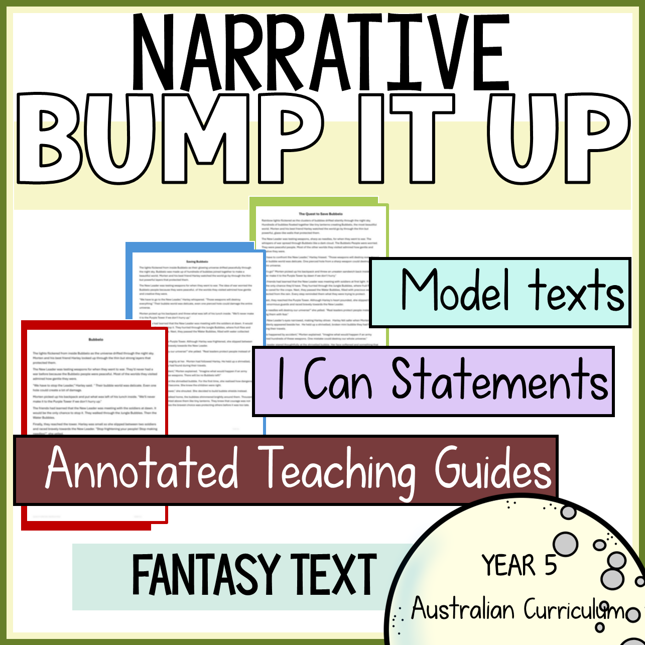 Year 5 Bump it Up Narrative Writing | Fantasy