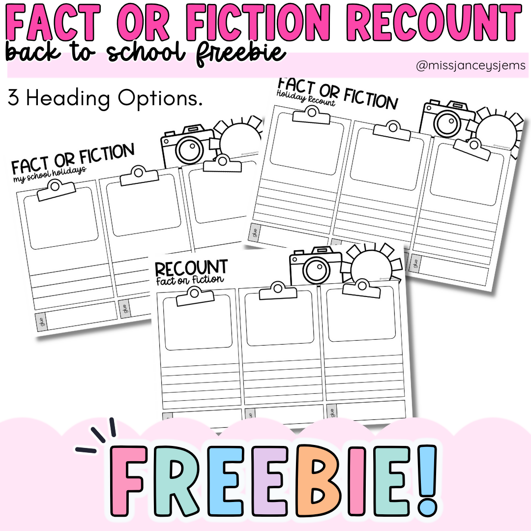 Fact or Fiction Writing Templates | Holiday & Recount Writing Activities I FREE