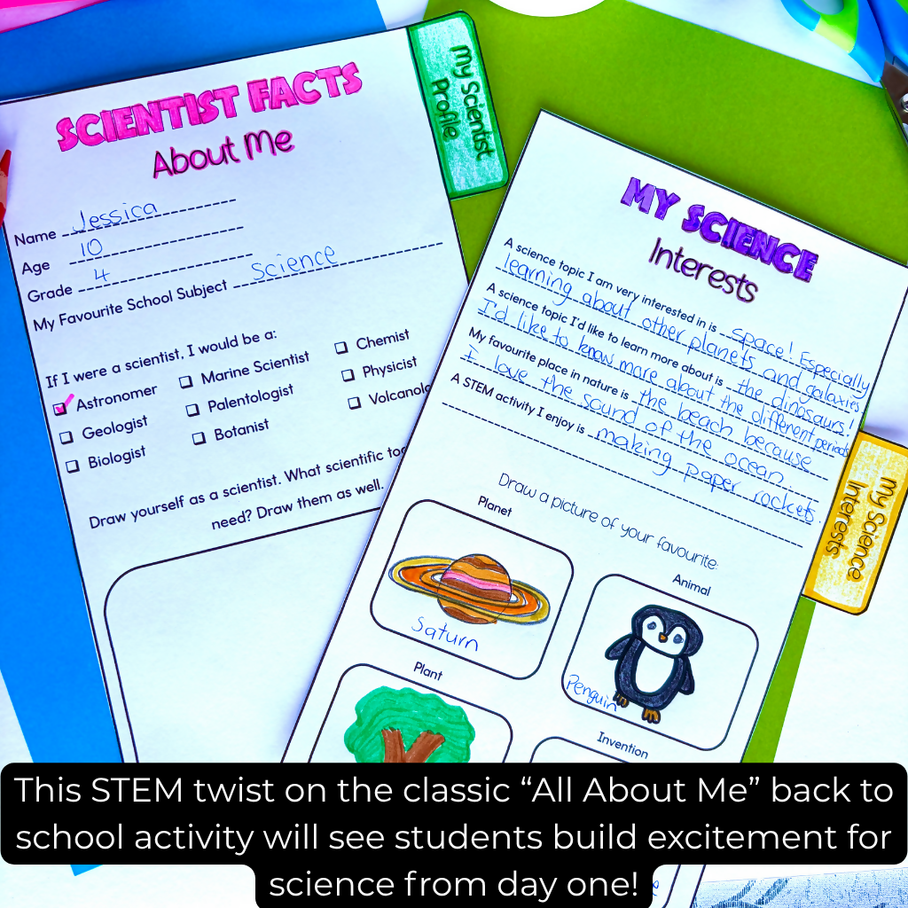 All About Me Science Flip Book | Back to School Science | First Week of School