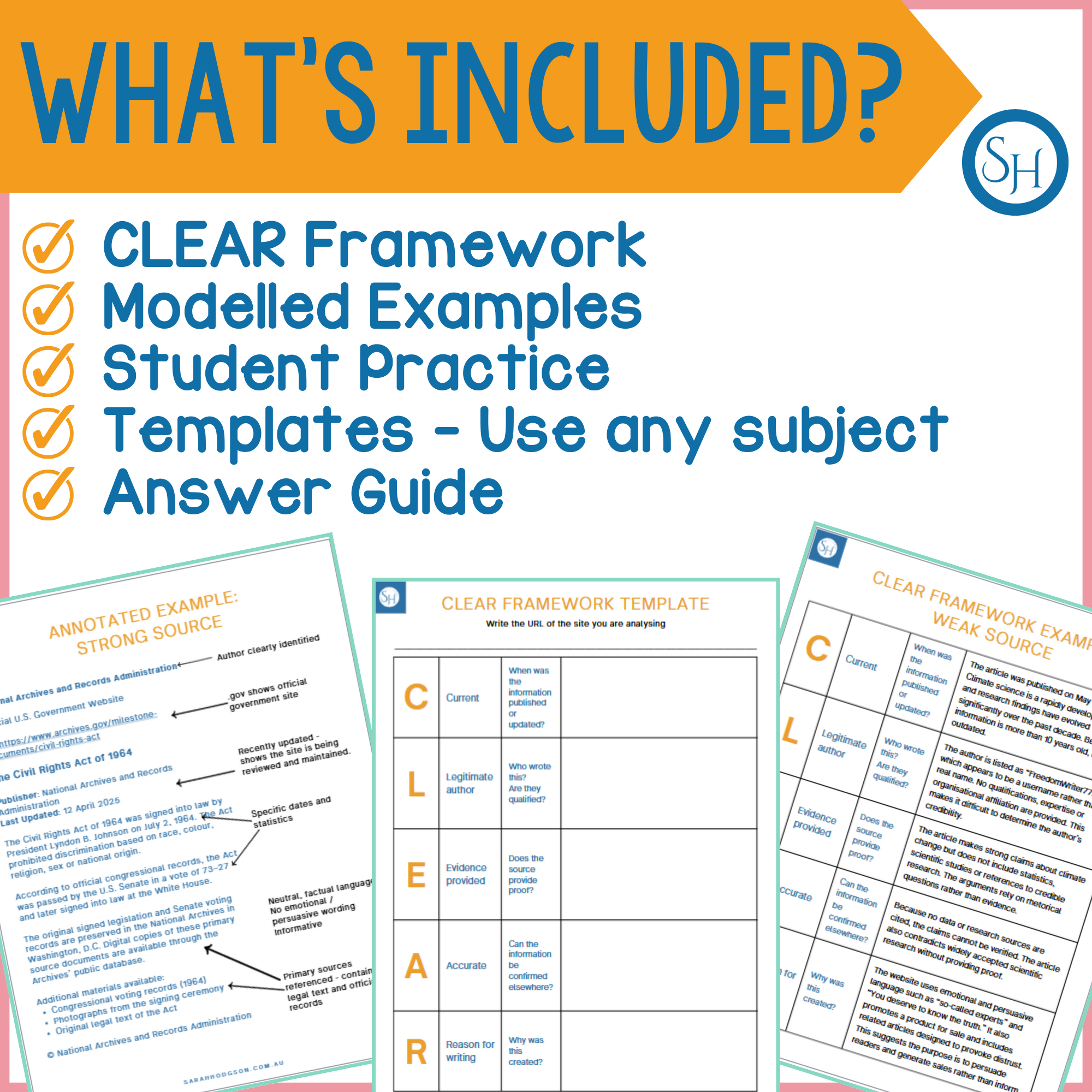 Source Evaluation | Information Literacy | Research Skills Workbook | Years 5–9