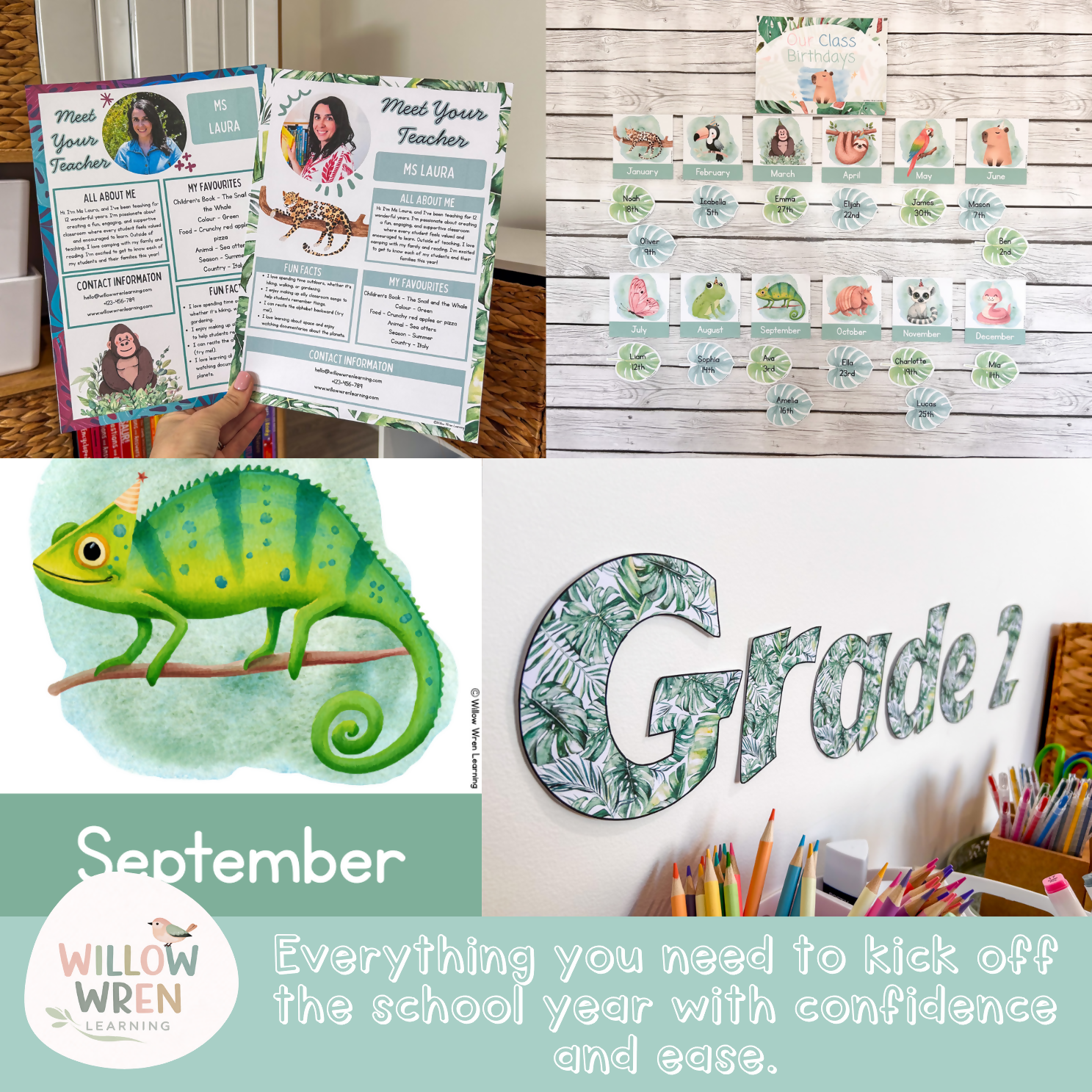 Rainforest Hideaway Back to School Bundle I Tropical Pack Decor