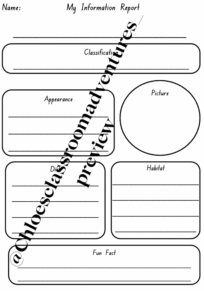 Information Report Templates | Animal, Australia & All About Me | Year 1–2 | Printable | Editable