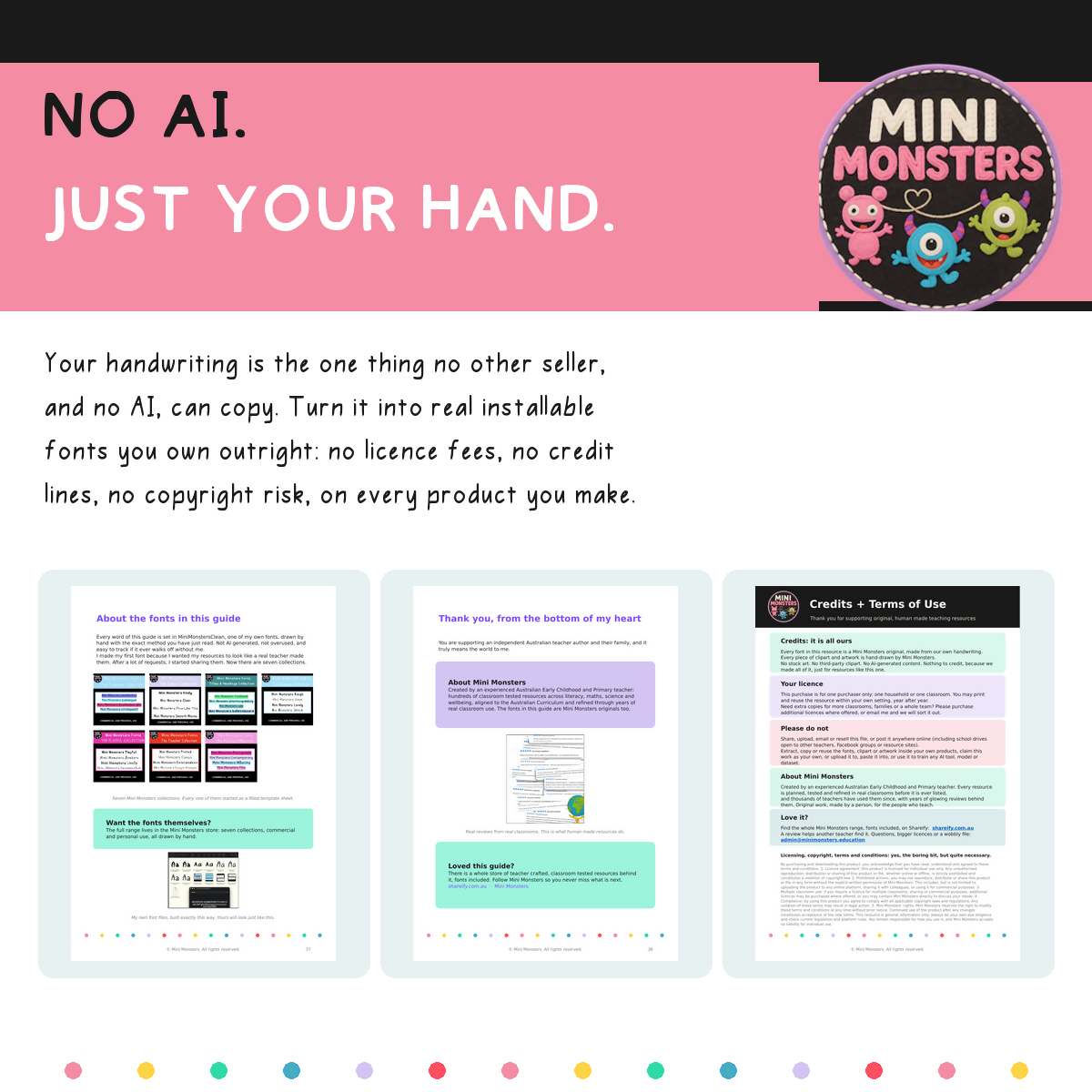 Make Your Own Fonts Guide | Turn Your Handwriting Into a Real Font | 46 Pages, Colour and Printable | Free Tools, Step by Step