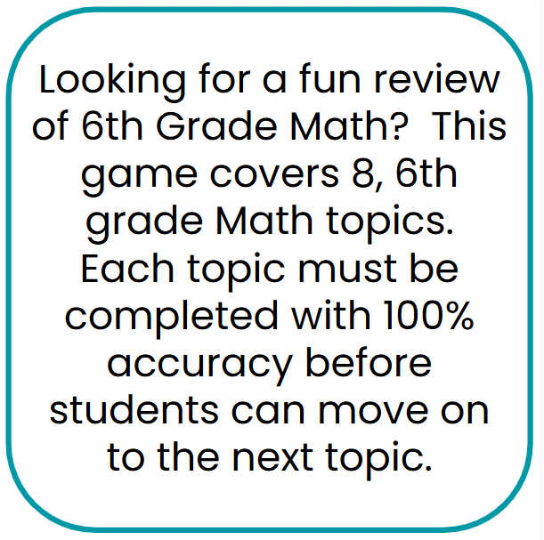 6th Grade Math Review Game - Google Slides and Power Point