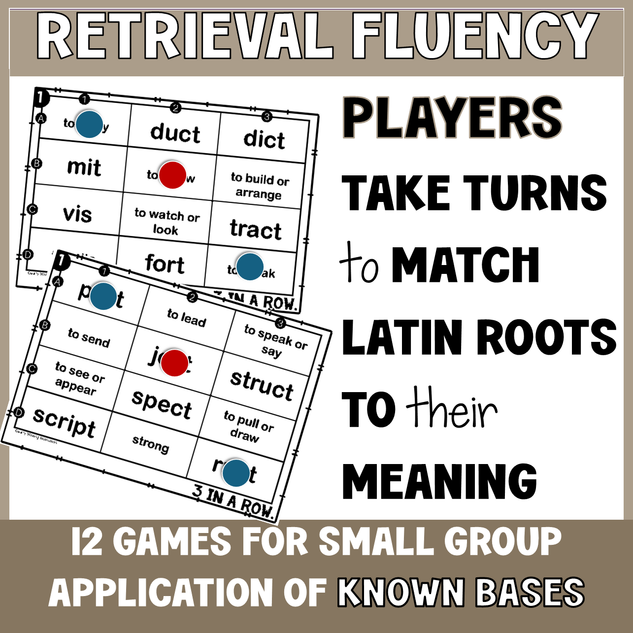 MORPHOLOGY | LATIN ROOTS | GAME | YEARS 4 - 6