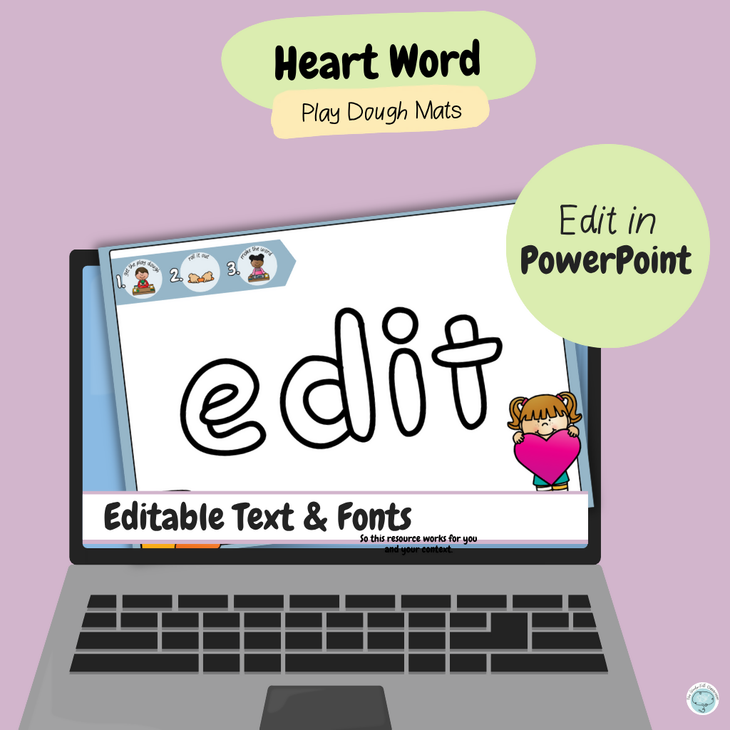 Heart Word Play Dough Mats | Hands On High Frequency Word Work