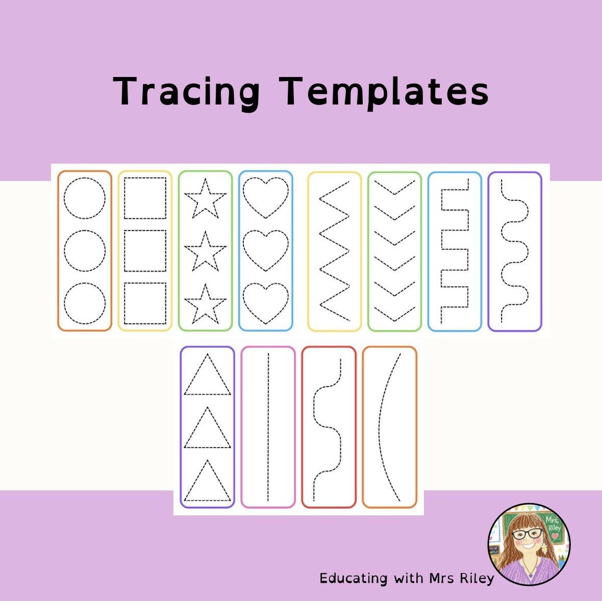 Shape Tracing Template - Colour