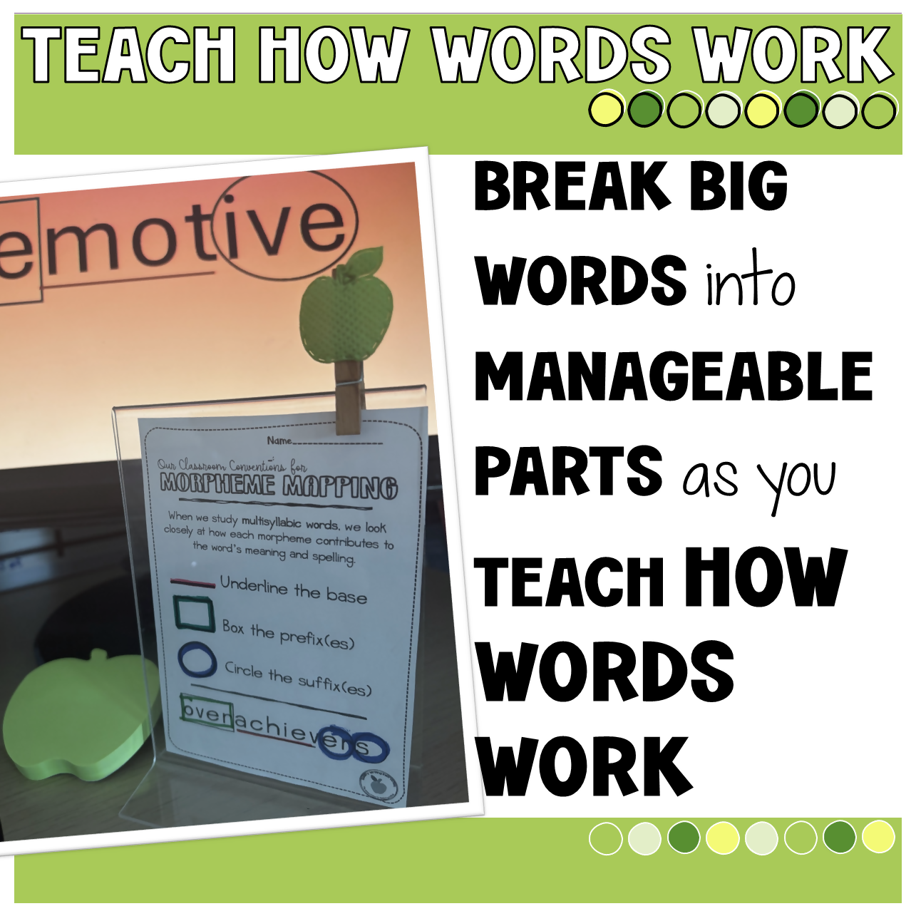 MORPHEME MAPPING MULTISYLLABIC WORDS | ANCHOR CHARTS |