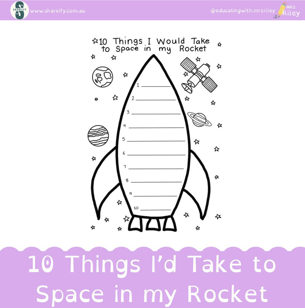 10 Things I’d Take to Space in my Rocket