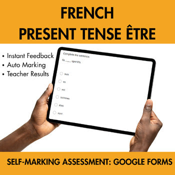 French Être Present Tense Assessment | Self-Checking Grammar Quiz | Year 7–9