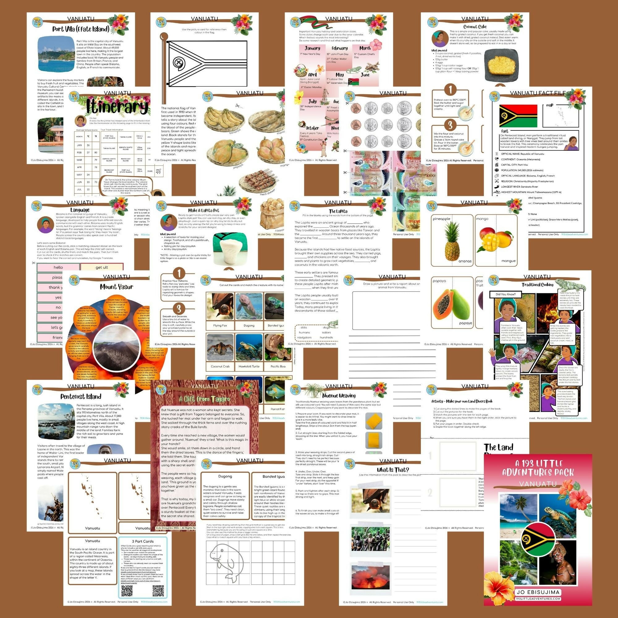 Vanuatu geography and culture pack