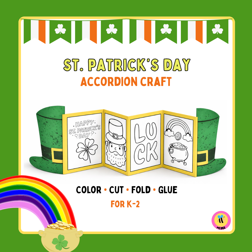 St. Patrick’s Accordion Craft | Just Print and Go!