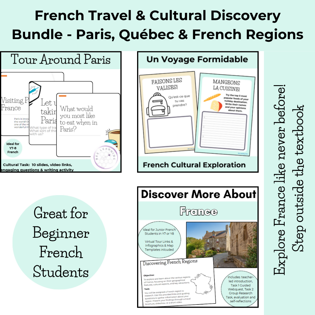 French Travel Cultural Activity – Virtual Tour of Paris & Quebec