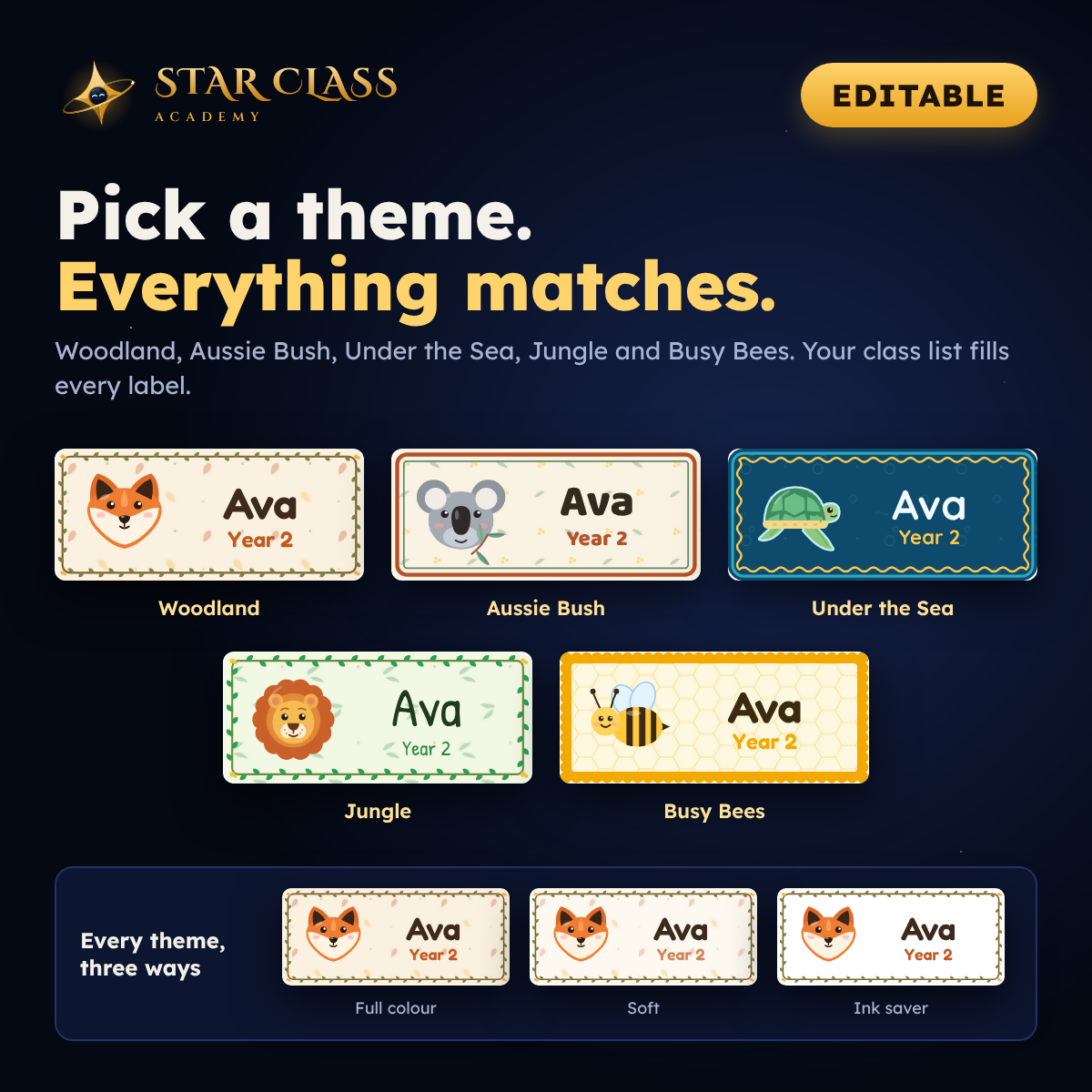 Nature Classroom Decor Pack | Woodland, Aussie Animals, Ocean, Jungle | Prep to Year 6