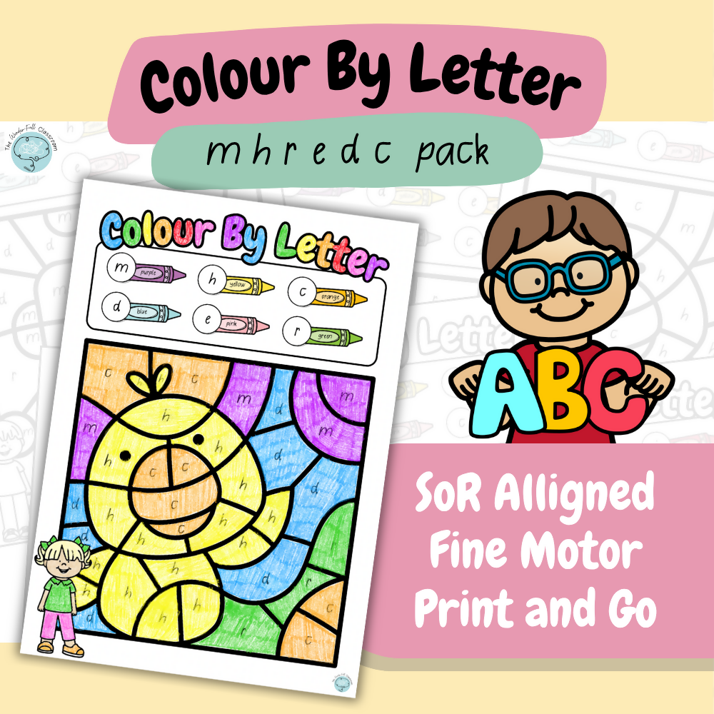 Colour by Letter - satpinmrhedcflgvkzyquoubwj | Letter Recognition | Print & Go
