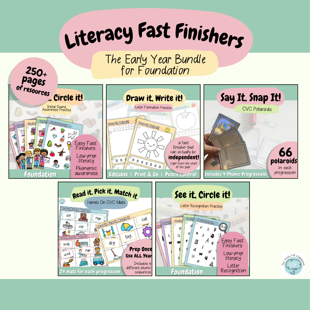 Literacy Finishers | The Early Year Fast Finisher Bundle for Foundation