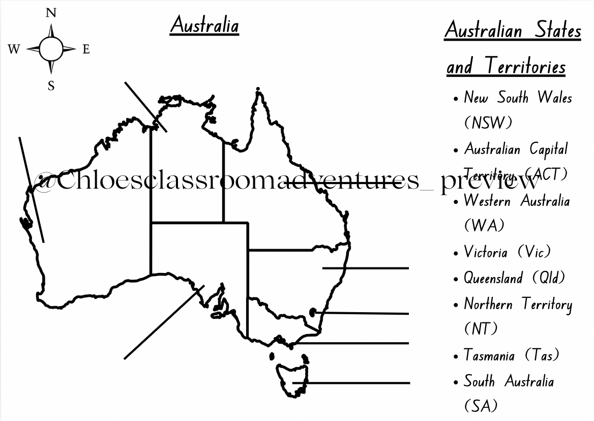 Australia: States, Territories & Capital Cities Map Pack | Australian Map | Australian Geography States, Territories & Capital | Worksheet | Assessment Task