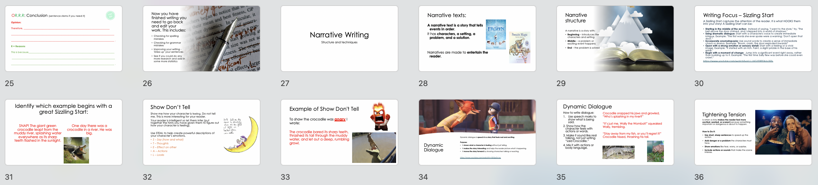 Persuasive and Narrative Writing