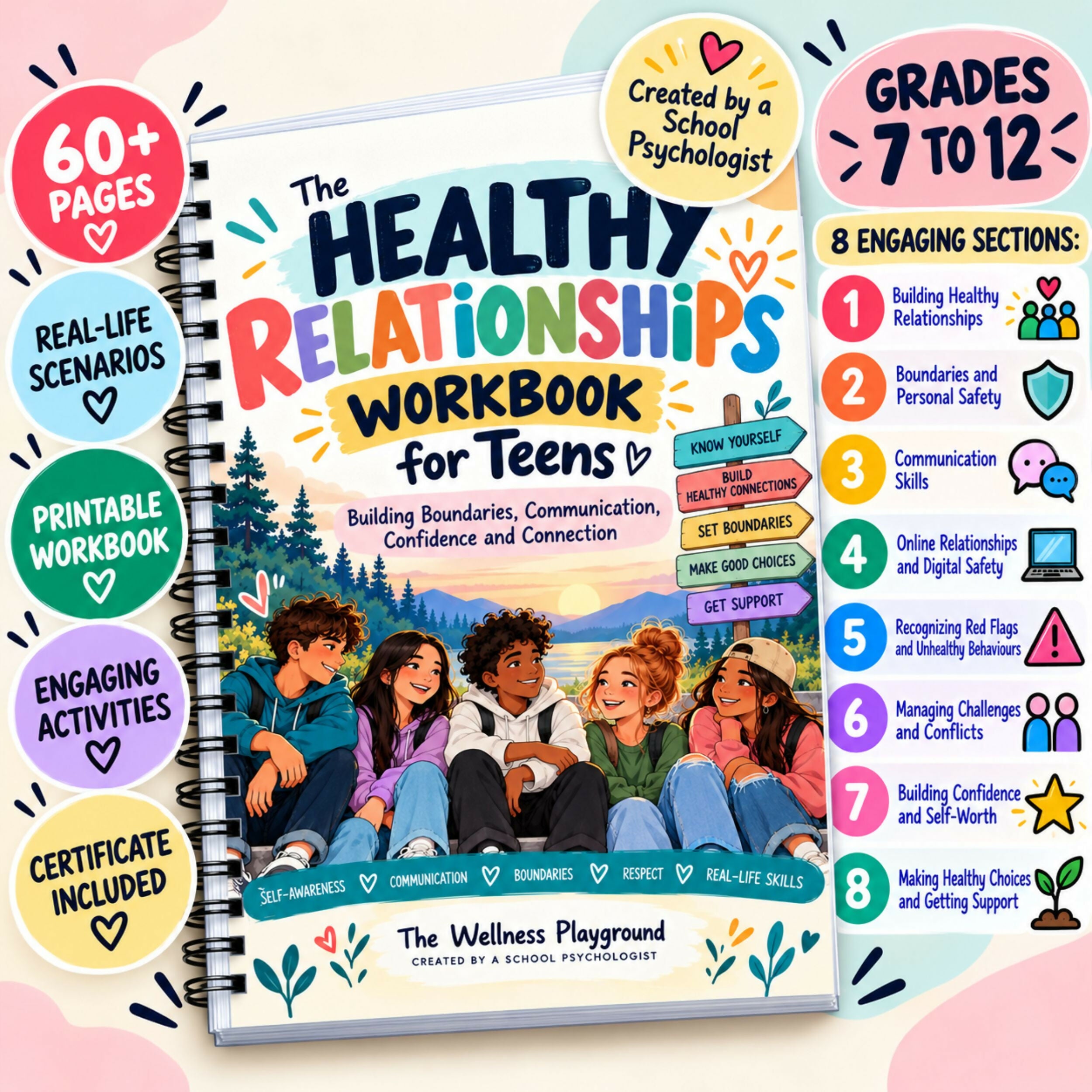 Healthy Relationships Workbook for Teens | Communication & SEL Activities