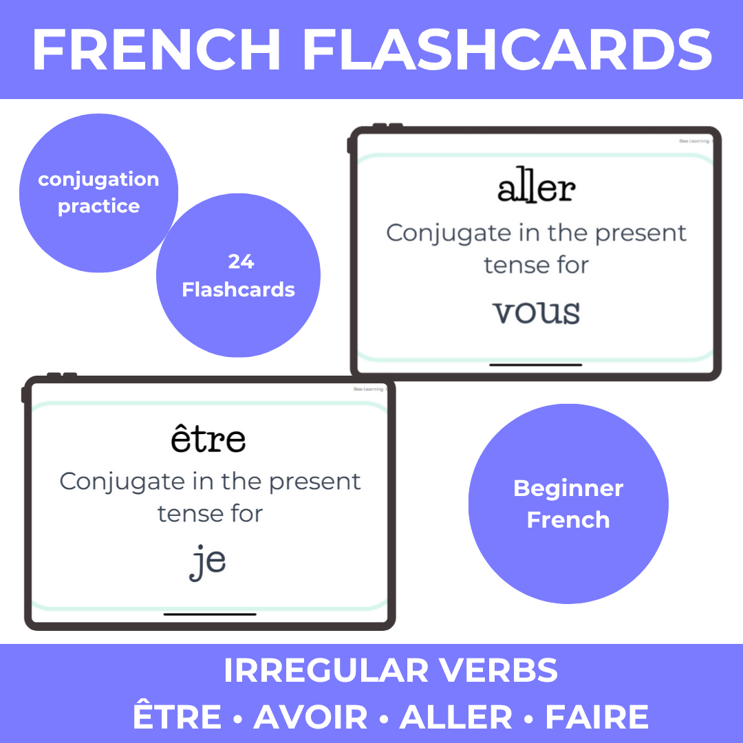 French Irregular Verb Flashcards | Être, Avoir, Aller & Faire