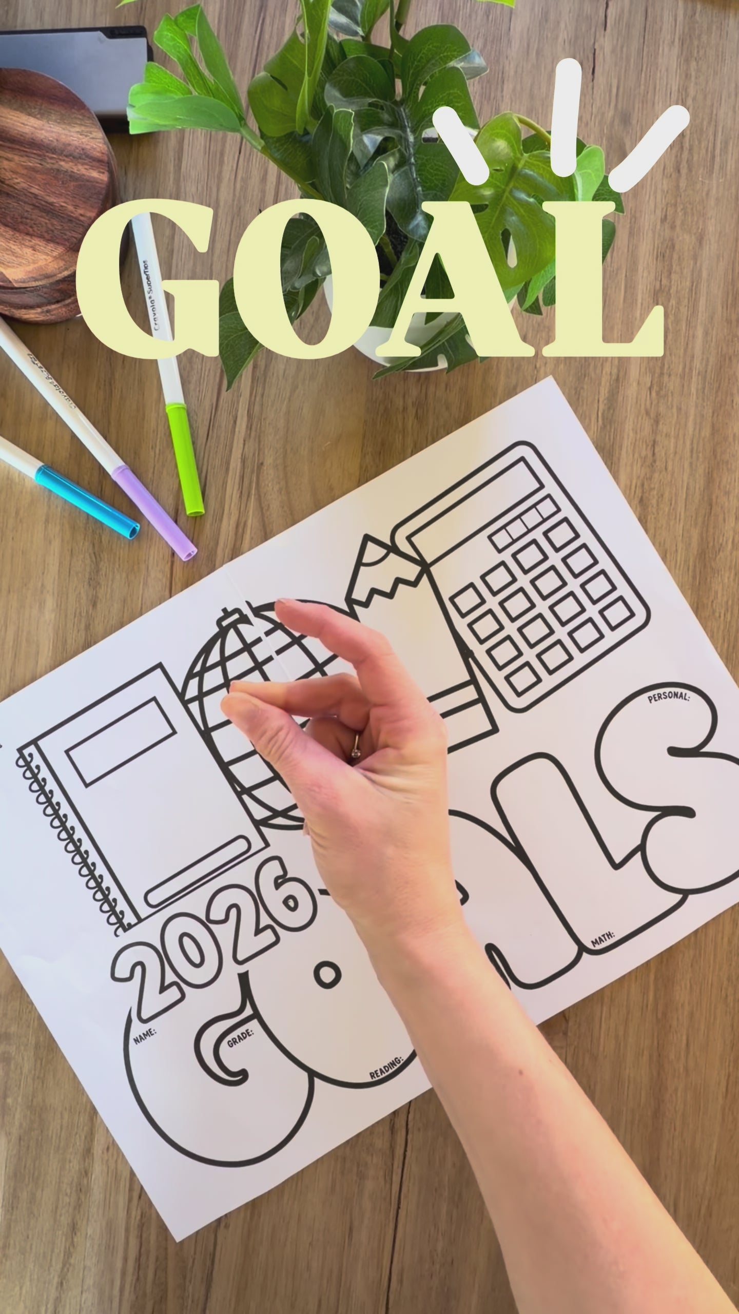 Year 2, 3, 4 & 5 Back to School Goal Setting Craft Display | Bulletin Board Reflection Activity I 2026 - 2033 Templates with Editable File