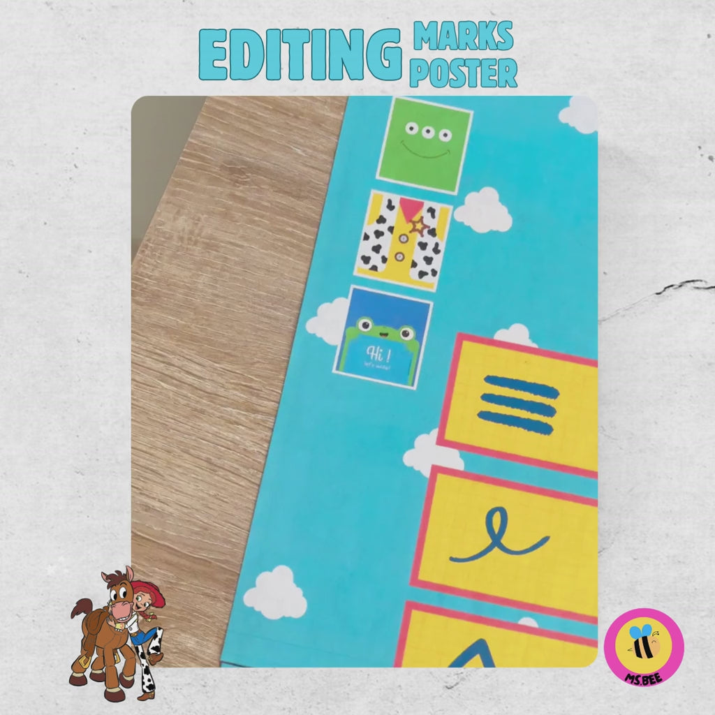 Writing & Editing Poster | Editing Marks Reference Cards