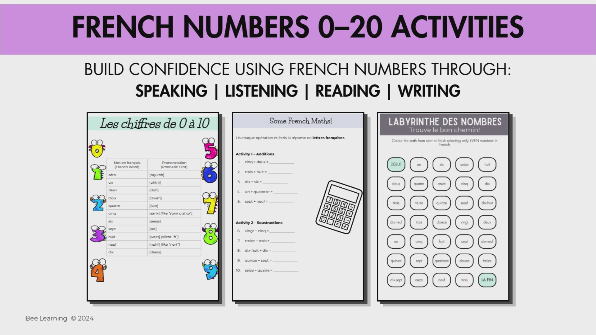 French Numbers 0–20 | Games, Speaking & Vocabulary Activities