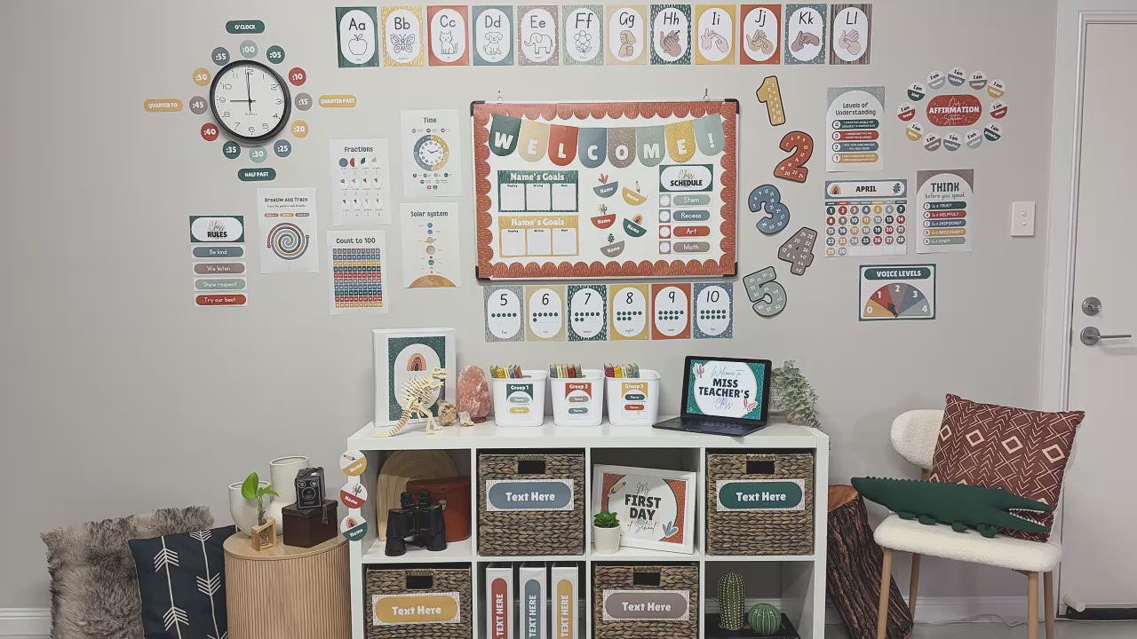 Moss & Maple Classroom Decor Bundle • Boho Woodland Classroom Theme • Bulletin Board Decor • Teacher Resources • Editable & Printable
