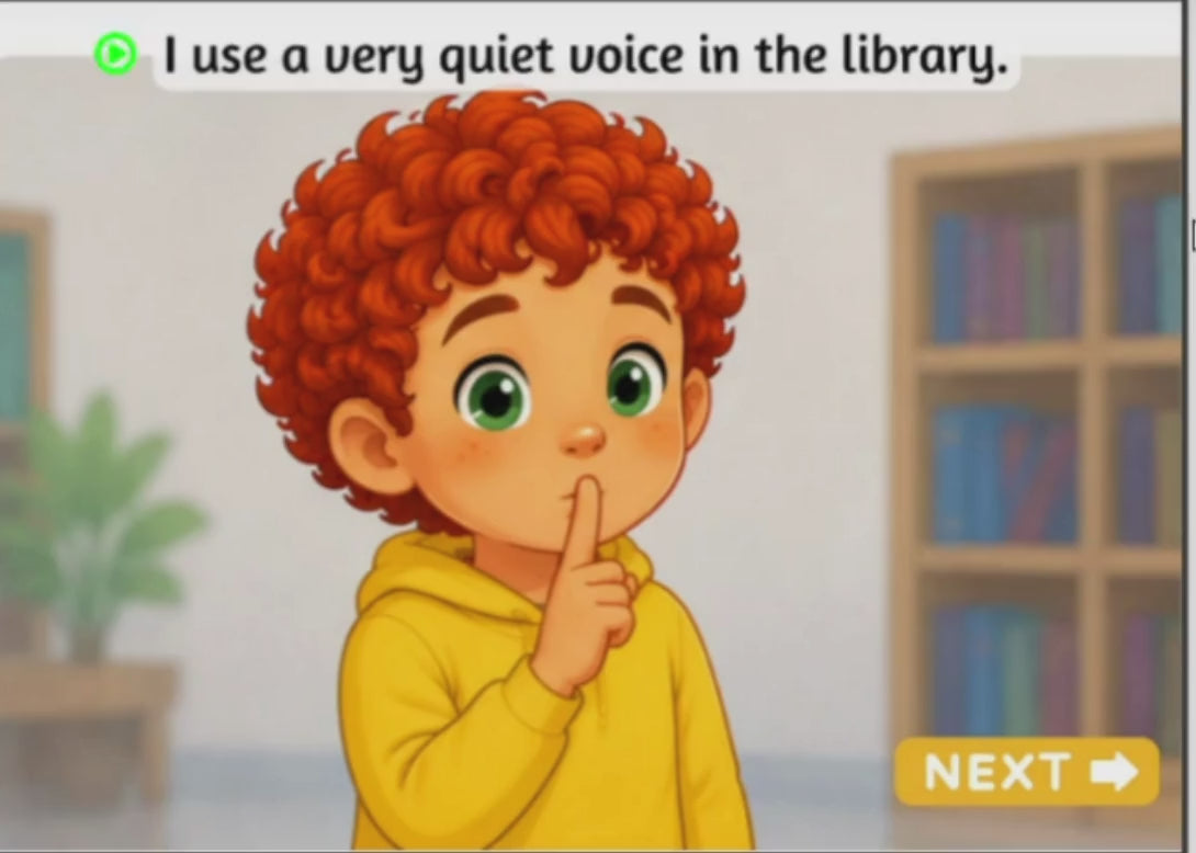 Liam Learns Voice Levels Social Story | Boom cards for PreK & Autism