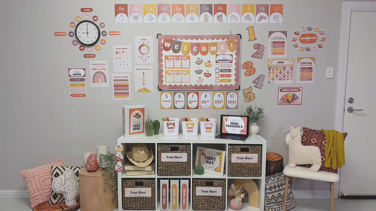 Desert Daydream Classroom Decor Bundle • Earthy Western Boho Classroom Theme • Bulletin Board Decor • Teacher Resources • Editable & Printable