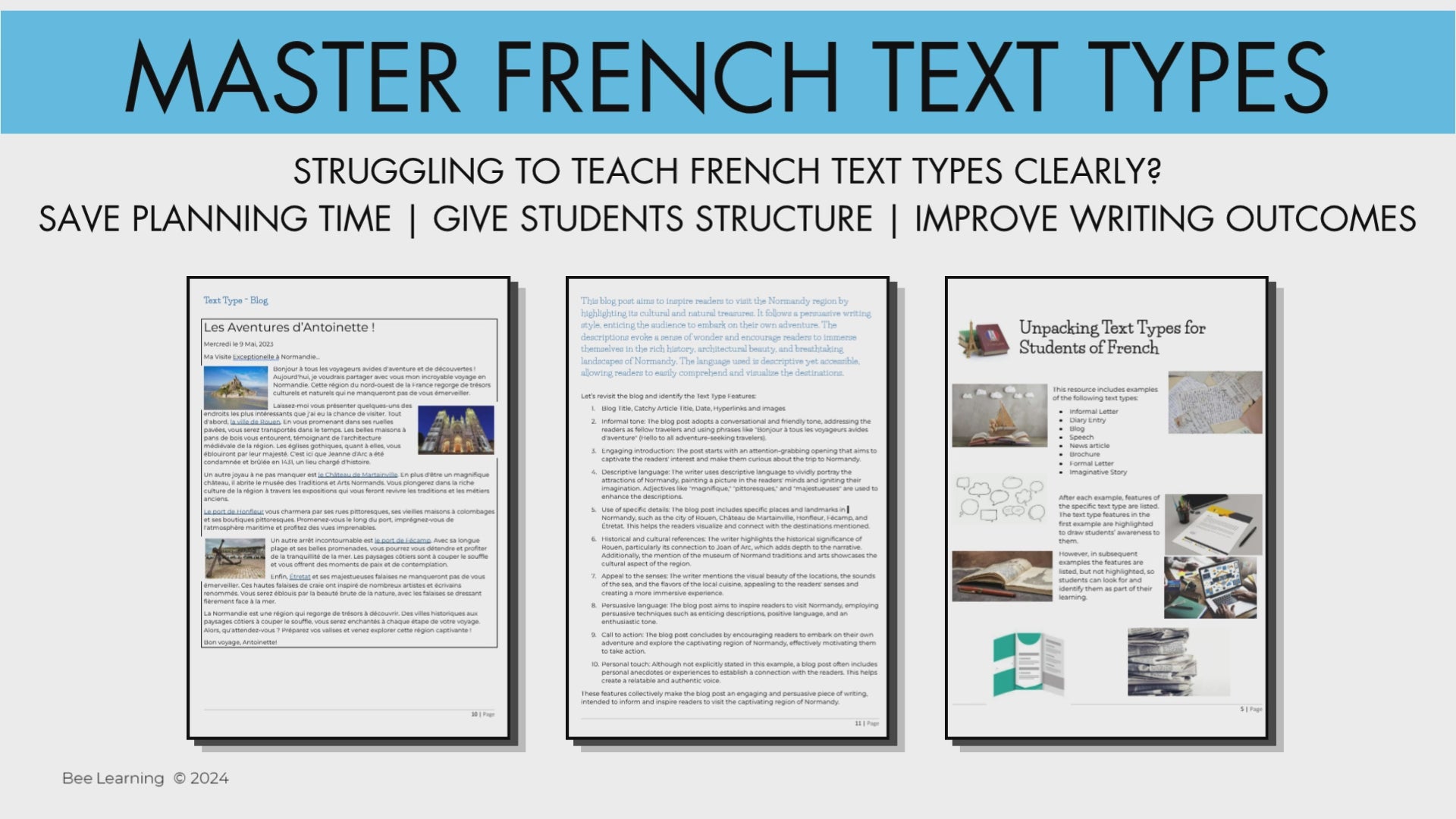 French Text Types Guide | Writing Examples & Features for Students
